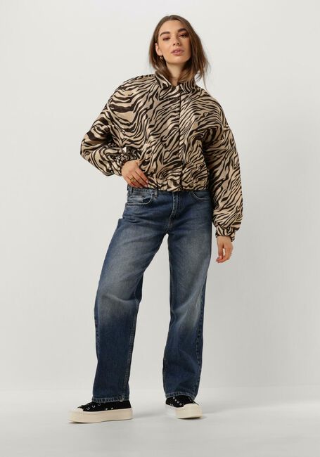 COLOURFUL REBEL Jack BENTE ZEBRA JACQUARD BOMBER JACKET Blanc - large