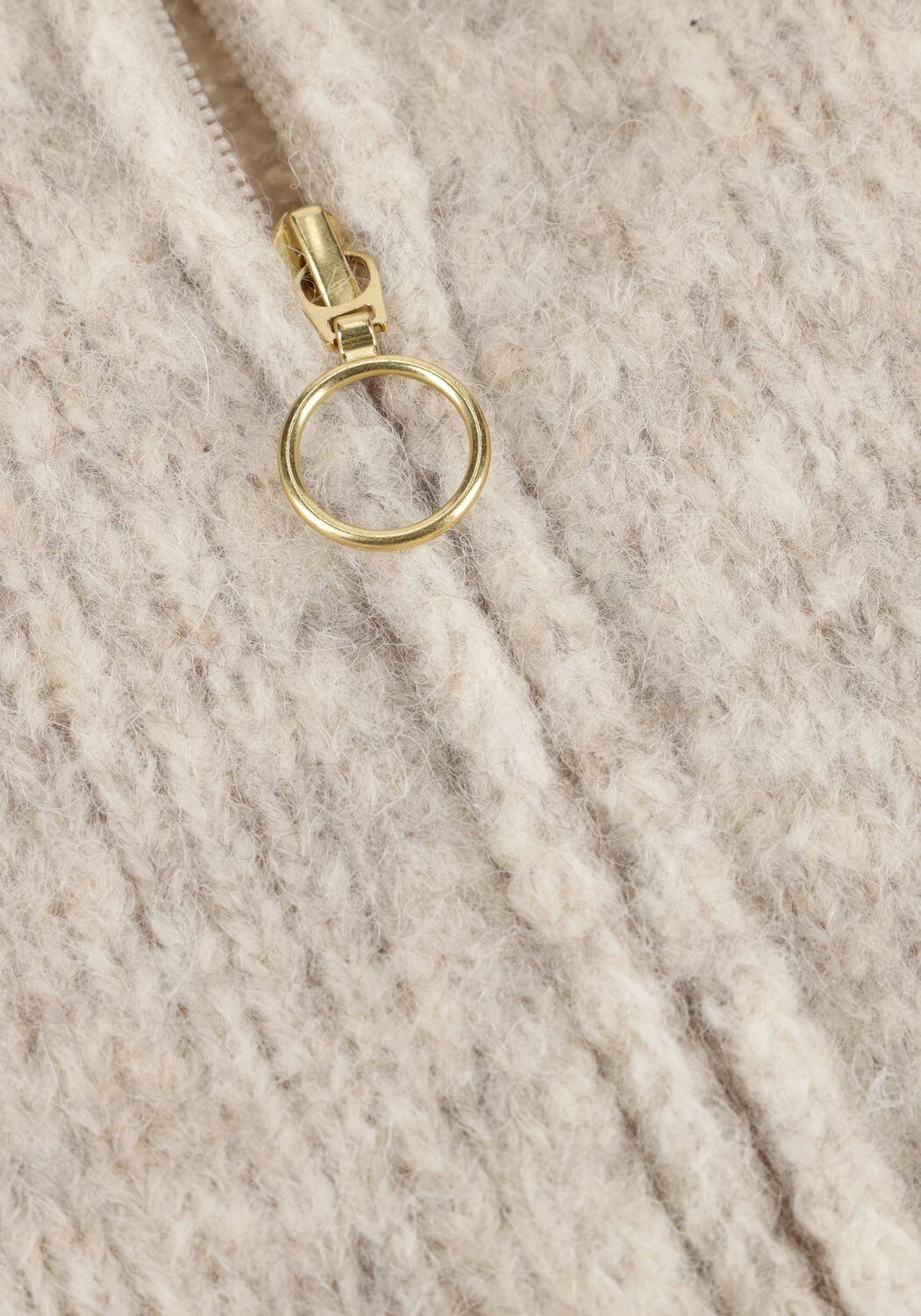 Beige BY-BAR Vest JONAS ZIPP CARDIGAN - large