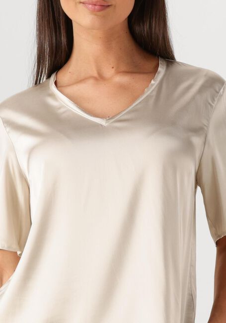 MOS MOSH MMEVIE V-NECK SATIN BLOUSE Blouses Crème - large