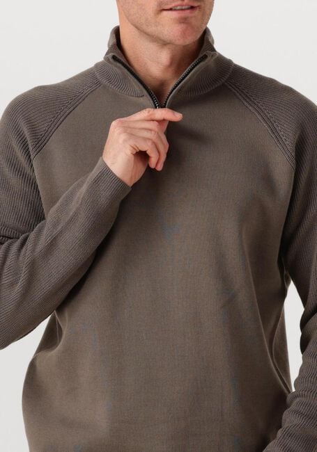 GENTI Pull TURTLE ZIP en taupe - large