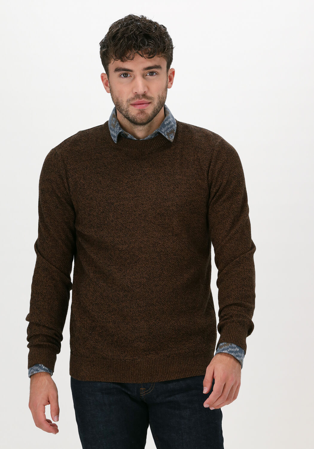 Roestbruine trui top heren