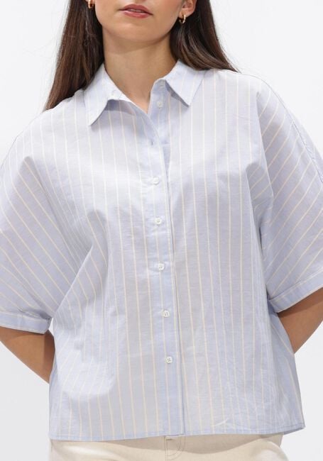 Lichtblauwe BY-BAR  SUNNY BLUE STRIPE BLOUSE - large