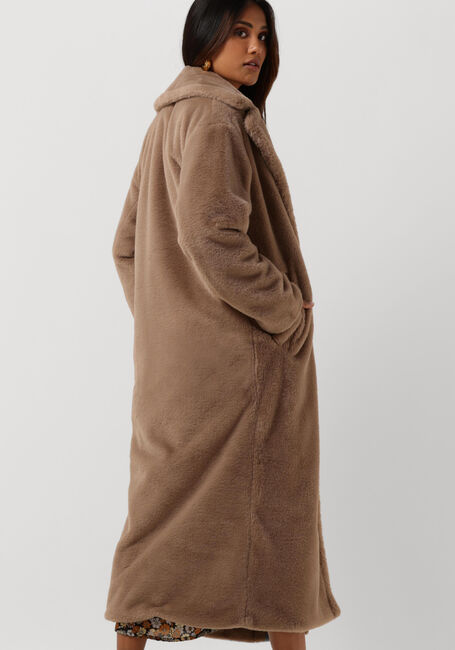 NOTRE-V Manteau en fausse fourrure FUR LONG COAT en taupe - large