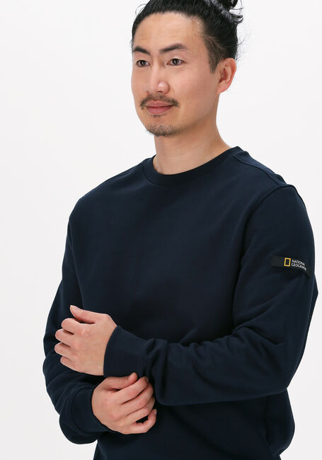 NATIONAL GEOGRAPHIC Chandail FOUNDATION ORGANIC CREWNECK Bleu foncé - large