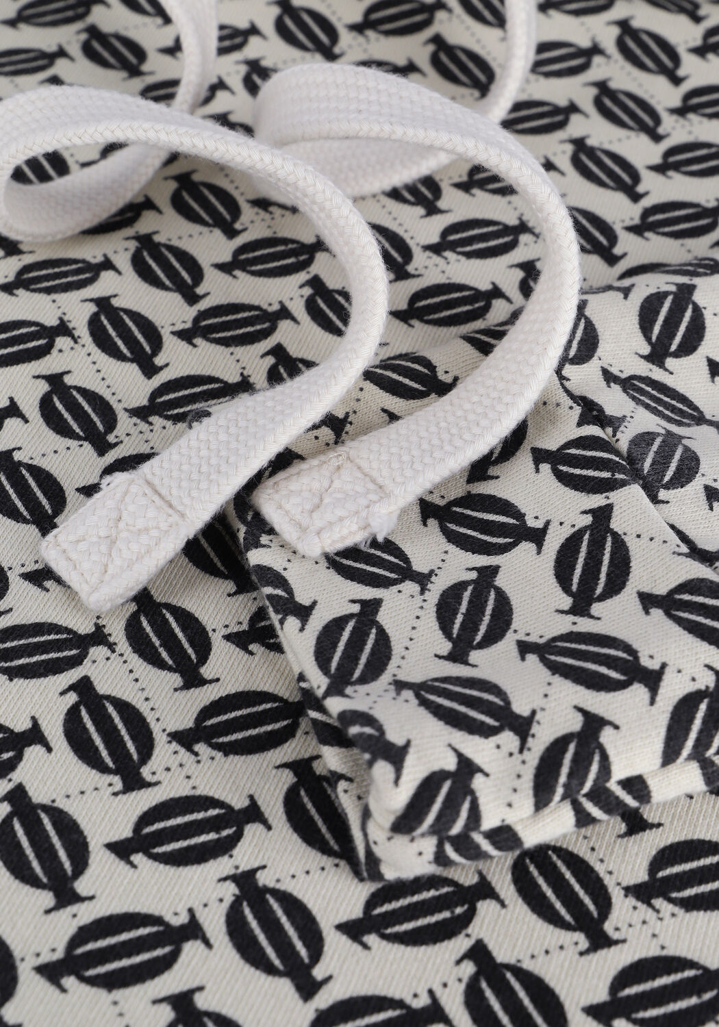 10DAYS Chandail CROPPED HOODIE MONOGRAM en beige - large