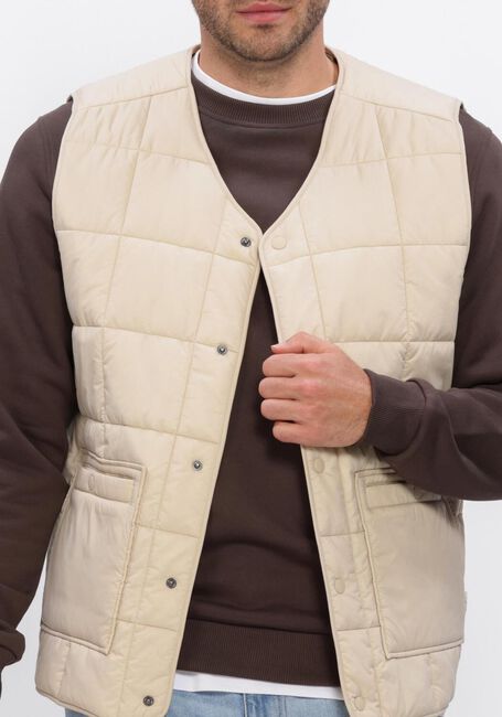 LES DEUX Veste sans manches MATT QUILTED VEST en beige - large
