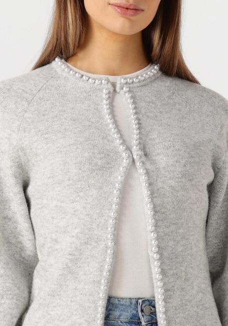 NEO NOIR Gilet LILY PEARL KNIT CARDIGAN Gris clair - large