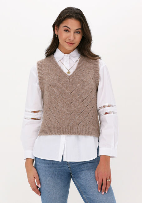 NEO NOIR Spencer DIMITRI KNITT VEST en beige - large