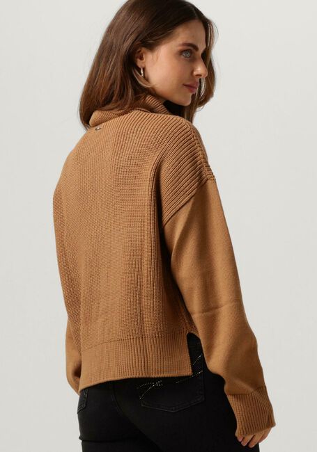 LIU JO Pull MAGLIA CHIUSA M/L D/VITA PERLE en camel - large