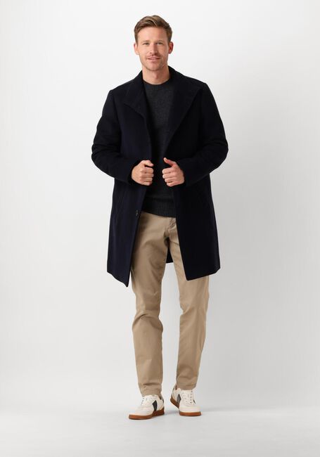 TOMMY HILFIGER Manteau DC STAND COLLAR WOOL MIX COAT Bleu foncé - large
