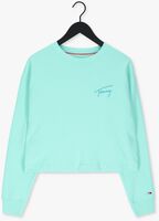 TOMMY JEANS Chandail TJW CROP TOMMY SIGNATURE CREW Menthe