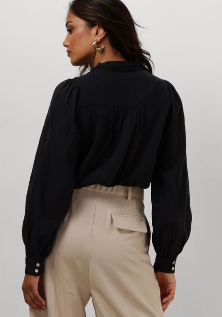 Zwarte RUBY TUESDAY  IREM BLOUSE WITH SMALL PLEATS + BUTTONS PLACKET - large