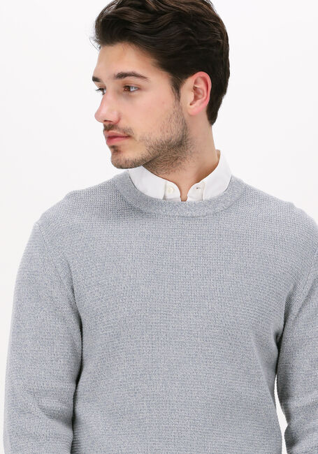 SELECTED MEN Pull SLHROCKS LS KNIT CREW NECK G N Bleu clair - large