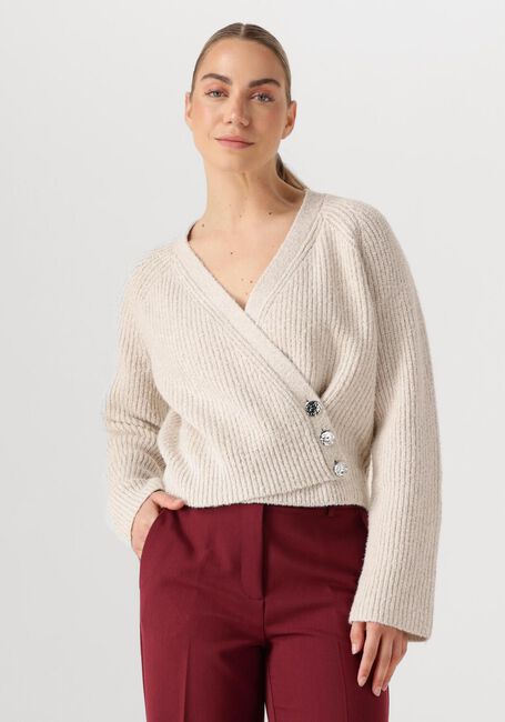 SECOND FEMALE Gilet GERDA KNIT CARDIGAN Écru - large