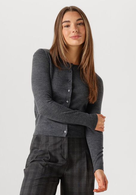 MODSTRÖM Gilet HIROKIMD SHORT CARDIGAN en gris - large