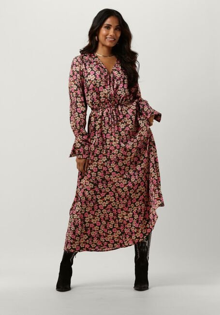 Roze SECOND FEMALE Midi jurk VICTORY V-NECK DRESS - large