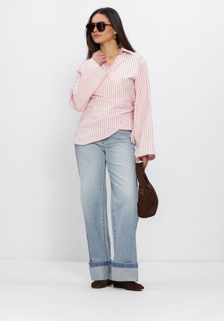 NEO NOIR TIFUNA STRIPE WRAP SHIR Blouses en rose - large