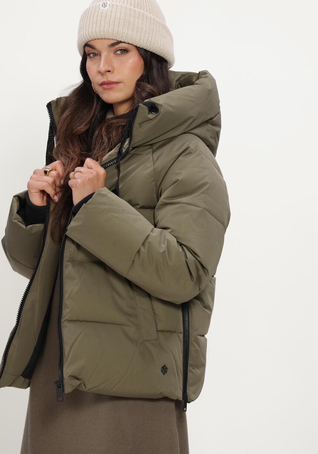 MSCH COPENHAGEN Veste matelass&eacute; MSCHPAVINARIA SHORT JACKET Kaki - large