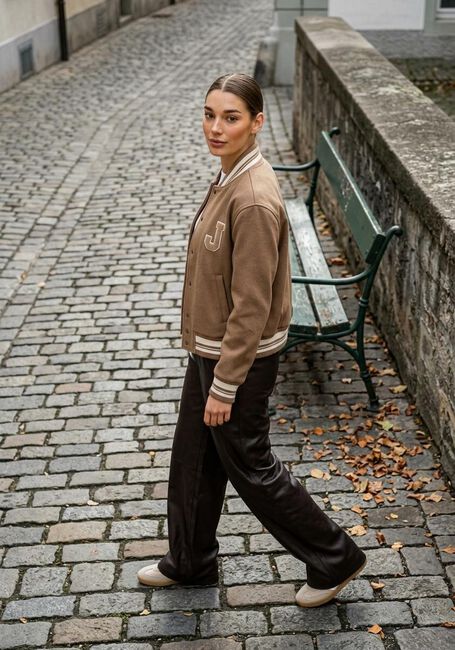 IBANA Pantalon large PAYTEN en marron - large