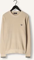 FRED PERRY Pull WAFFLE STITCH CREW NECK JUMPER en beige FRED PERRY Pull WAFFLE STITCH CREW NECK JUMPER en beige - medium