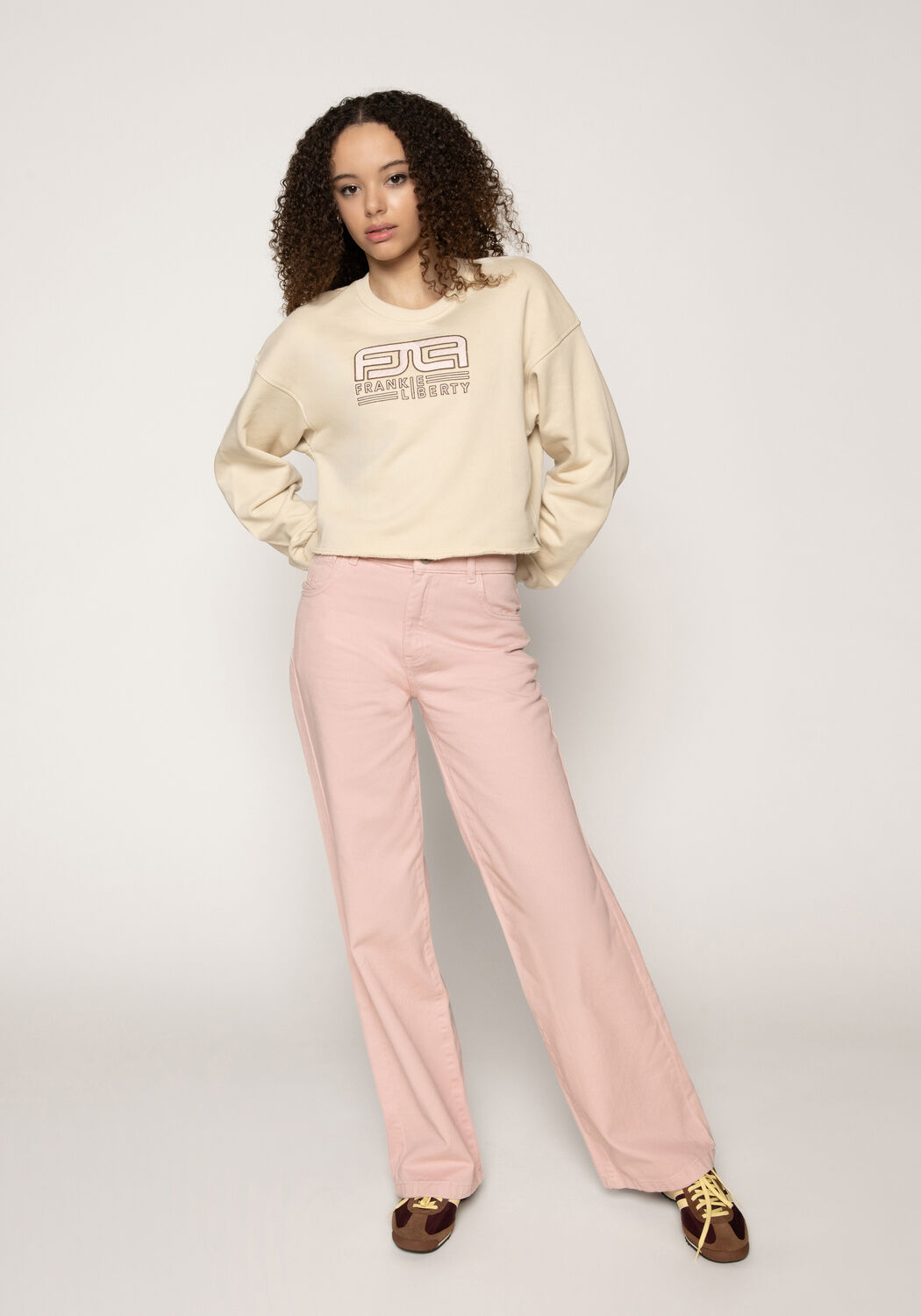 Ecru FRANKIE & LIBERTY Sweater REBEL SWEATSHIRT - large