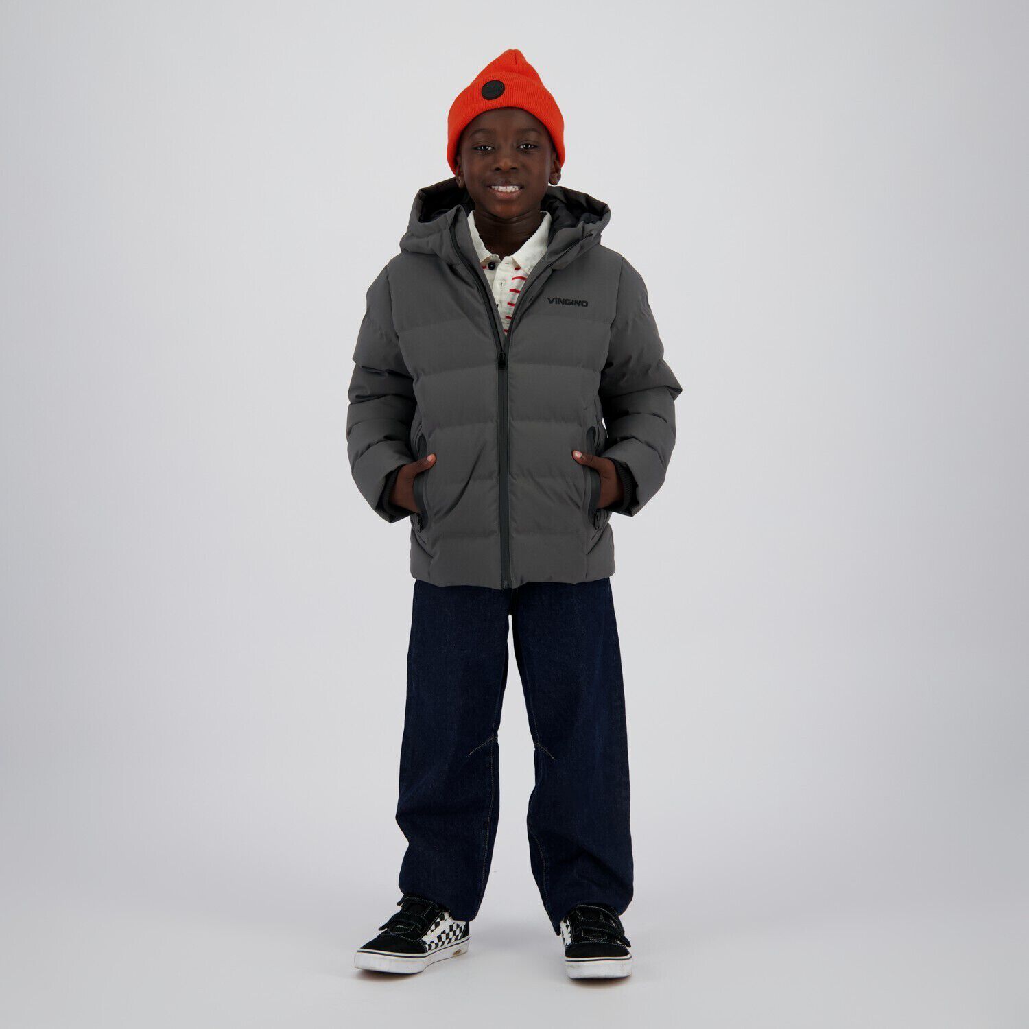 VINGINO Veste matelass&eacute; TAKE Gris fonc&eacute; - large