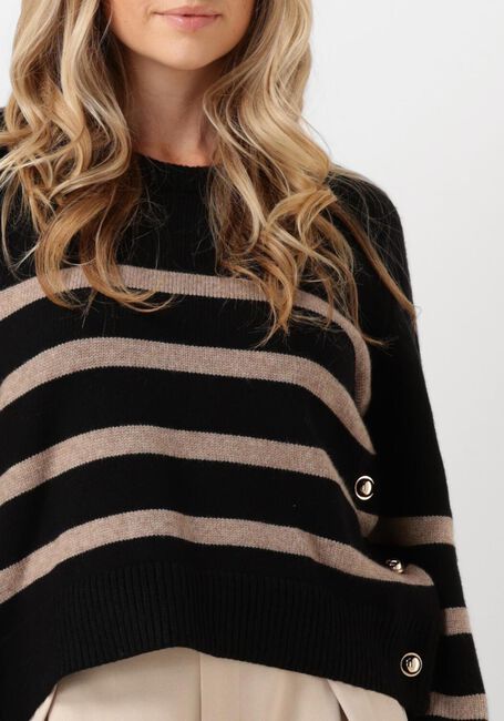 Zwarte CO'COUTURE Truien/vesten MAJA BUTTON STRIPE - large