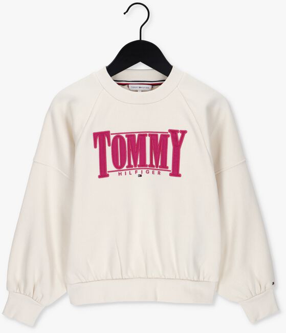 TOMMY HILFIGER Pull TOMMY SATEEN LOGO CN Blanc - large