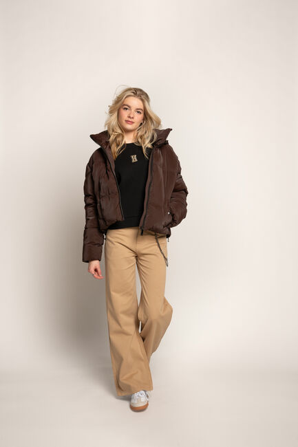 FRANKIE & LIBERTY Veste matelassé PUCK PUFFER COAT en marron - large