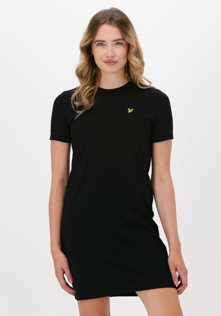 Zwarte LYLE & SCOTT Mini jurk T-SHIRT DRESS - large