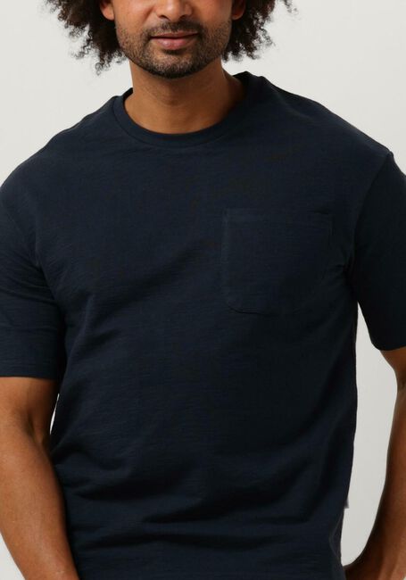 SELECTED HOMME T-shirt SLHLOOSSAUL SLUB SS O-NECK TEE Bleu foncé - large