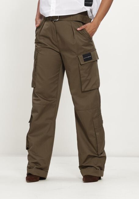 Donkergroene HAUTE L'AMITI&Eacute; Broeken/jumpsuits RABI CARGO POCKET TALL PANT - large