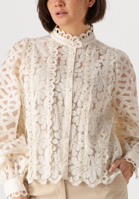Witte SUMMUM  BLOUSE LACE ORGANZA - large