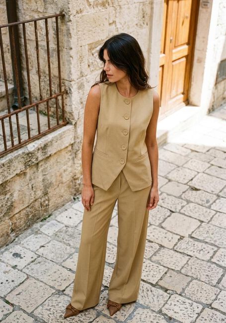 JOSH V Pantalon large JESSIE en camel - large