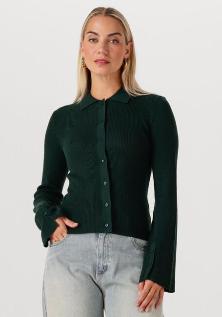 Donkergroene MODSTRÖM Trui HIROKIMD CARDIGAN - large