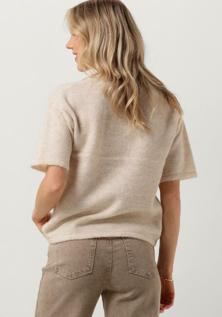 SELECTED FEMME T-shirt SLFMALINE-LILIANA 2/4 KNIT O-NECK en beige - large