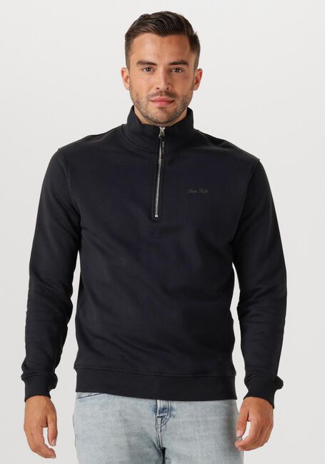PURE PATH Chandail LOOSE FIT HALF ZIP LS SWEATERS en noir - large