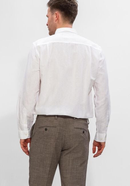 Witte SELECTED MEN Casual overhemd SLHREGCLAY LINENBLEND LS SHIRT CLA NOOS - large