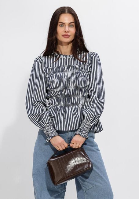 NEO NOIR POSSA BIG STRIPE BLOUSE Blouses Bleu fonc&eacute; - large