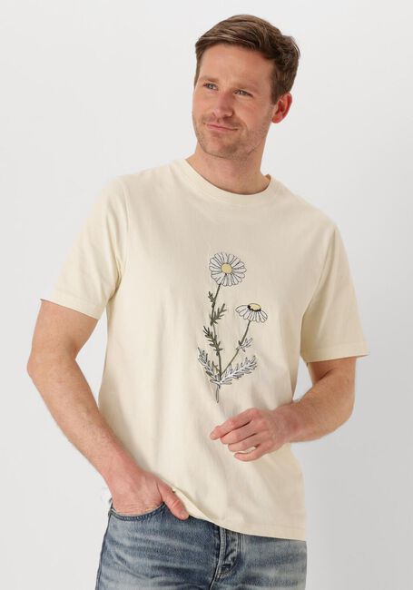 ANERKJENDT T-shirt AKKIKI FLOWER EMB S/S TEE Blanc - large