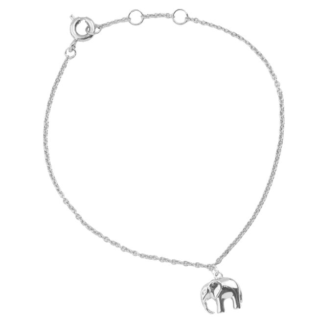 ALLTHELUCKINTHEWORLD Bracelet SOUVENIR BRACELET ELEPHANT en argent - large