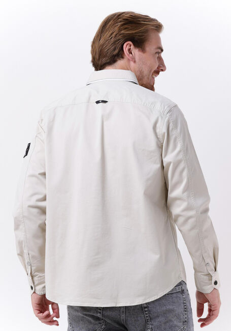CALVIN KLEIN Surchemise MONOLOGO BADGE RELAXED SHIRT en beige - large