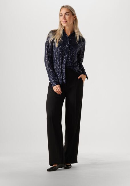 SECOND FEMALE Pantalon FIQUE STRAIGHT TROUSERS en noir - large