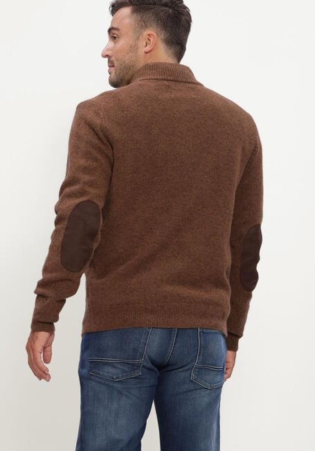 BARBOUR Pull ESSENTIAL PATCH HALF ZIP KNITTED JUMPER en beige - large