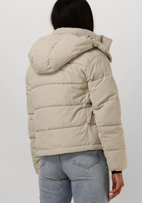 CALVIN KLEIN Veste matelassé MATTE MONOLOGO ND SHORT PUFFER en beige - large