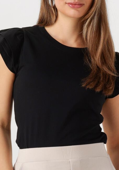 SELECTED FEMME T-shirt SLFCAMILA SS RUFFLE TEE en noir - large