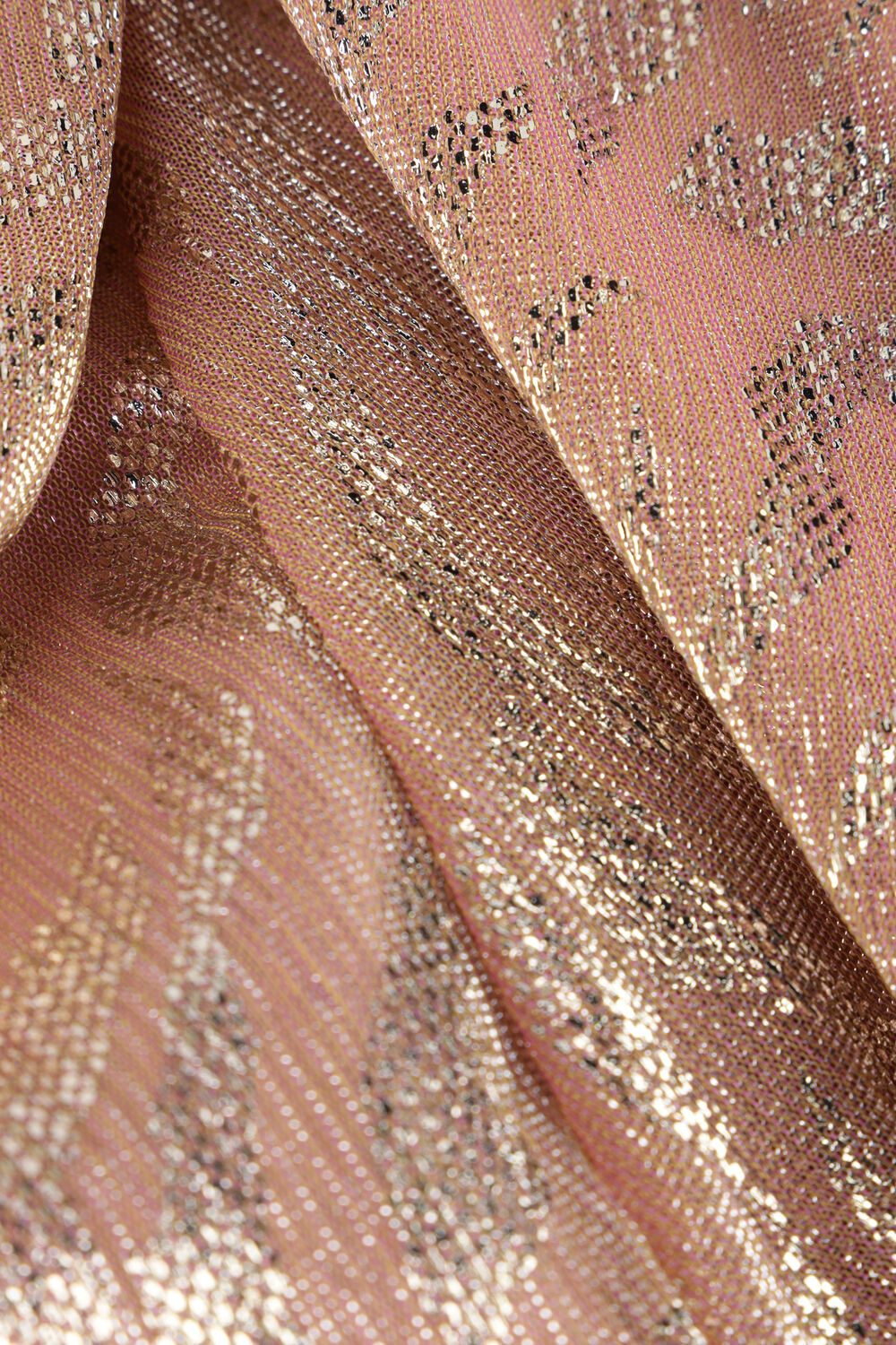 Roze ACCESS Maxi jurk SHIMMERY ONE-SHOULDER ANIMAL PRINT - large