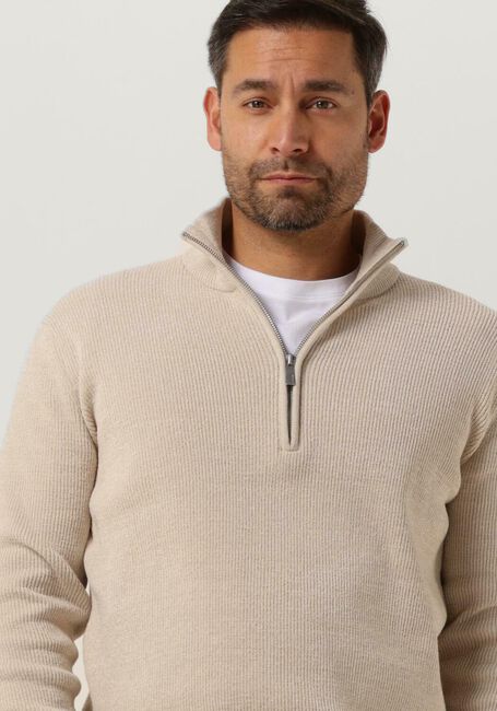 SELECTED HOMME Pull RODNEY LS HIGH NECK HALF ZIP W Blanc - large