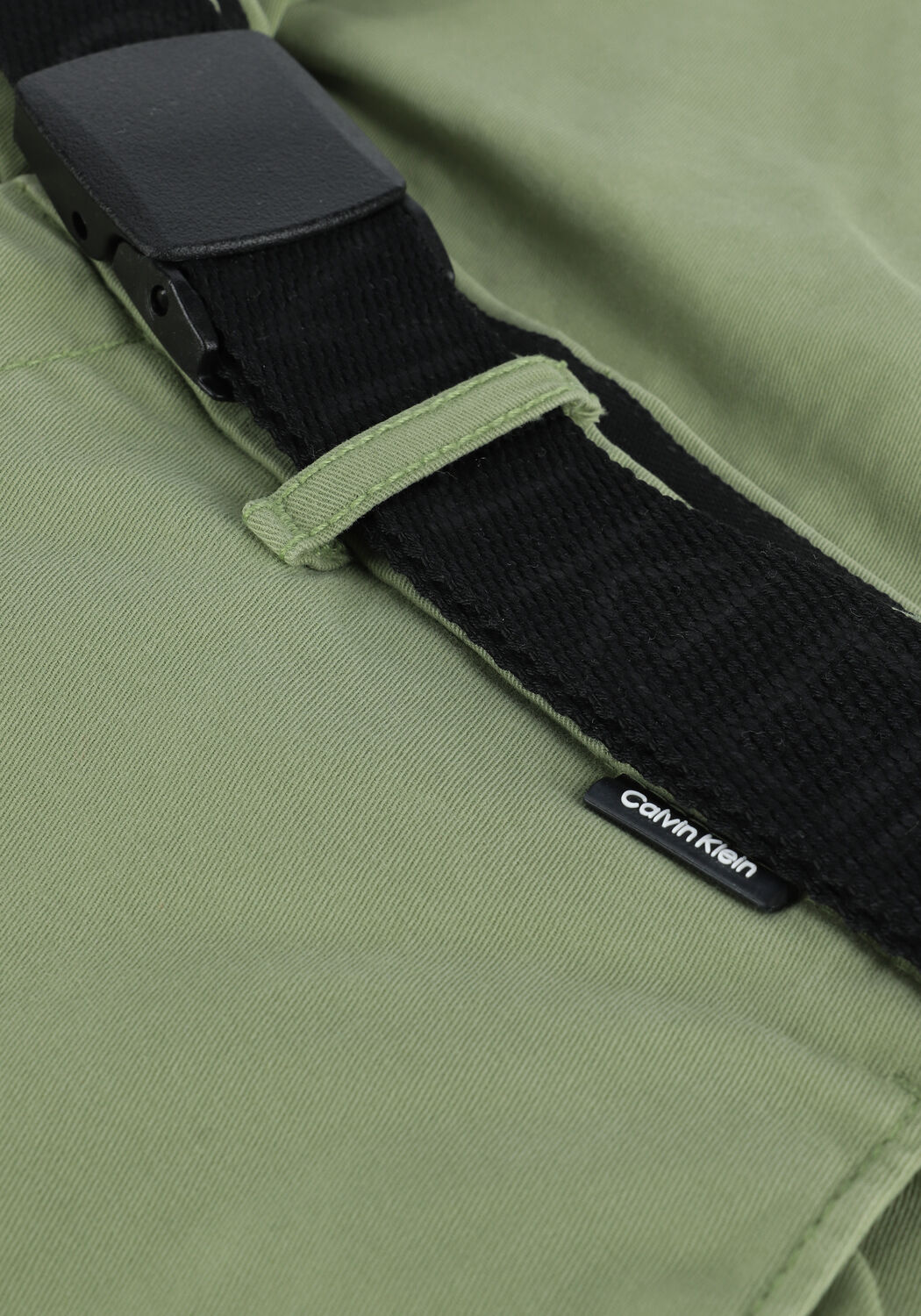 Groene CALVIN KLEIN Korte broek GARMENT DYE BELTED SHORTS - large