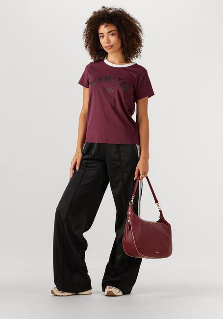 HAUTE L'AMITIÉ T-shirt NECKLINE LOGO TEE Bordeaux - large
